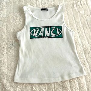 This green and white top is from SHEIN is size, small